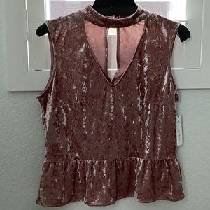 🆕️ Cloud and Sky pink sleeveless top with collar, Size XL, New